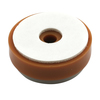 Prime-Line 1 in. Round Caramel Plastic Color Self Stick or Screw On, Floor Bumpers 8 Pack MP75726
